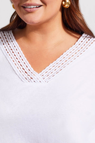 White V-Neck Sweater For Women