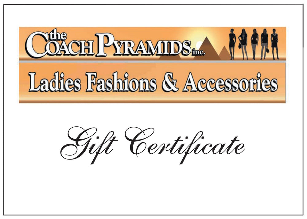 Gift Certificate $100 - The Coach Pyramids