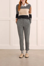 Tribal  Fall/Winter 2023-1066O/3596 -Pull On Pant-Charcoal - The Coach Pyramids