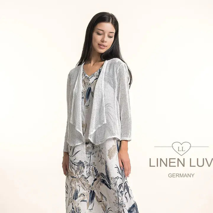 Linen Luv-TP1682-11-French Linen Bolero-Bianco - The Coach Pyramids