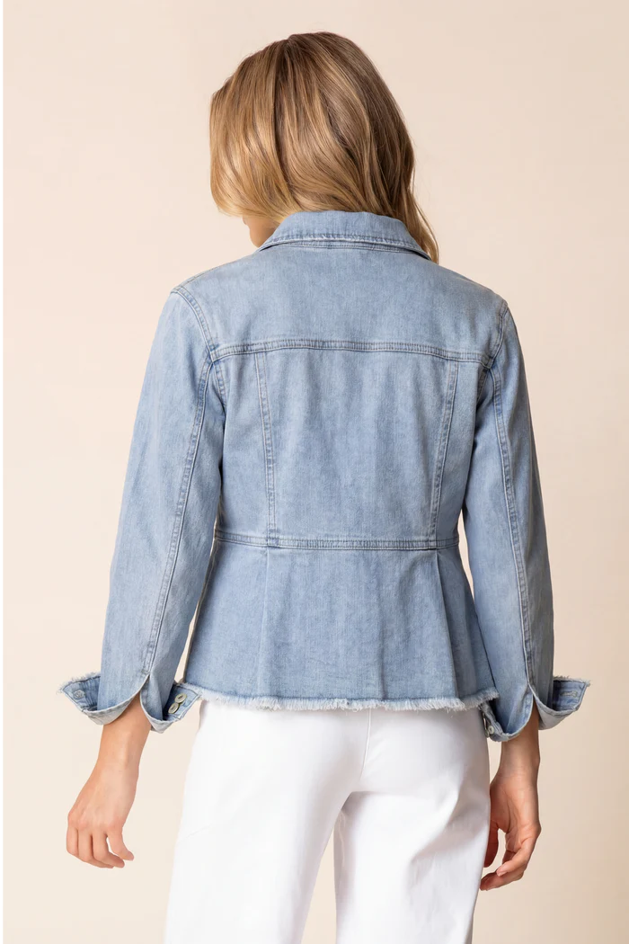 Habitat-H11415-Peplum Jacket-LT Denim - The Coach Pyramids