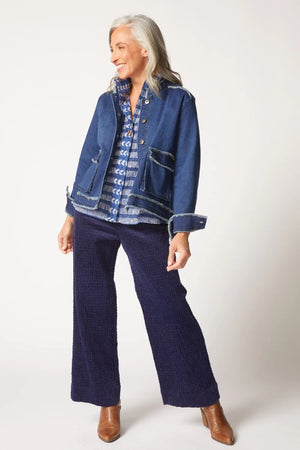 Habitat Fall/Winter 2025-H11452-Denim Cargo Jacket-Dark Denim - The Coach Pyramids