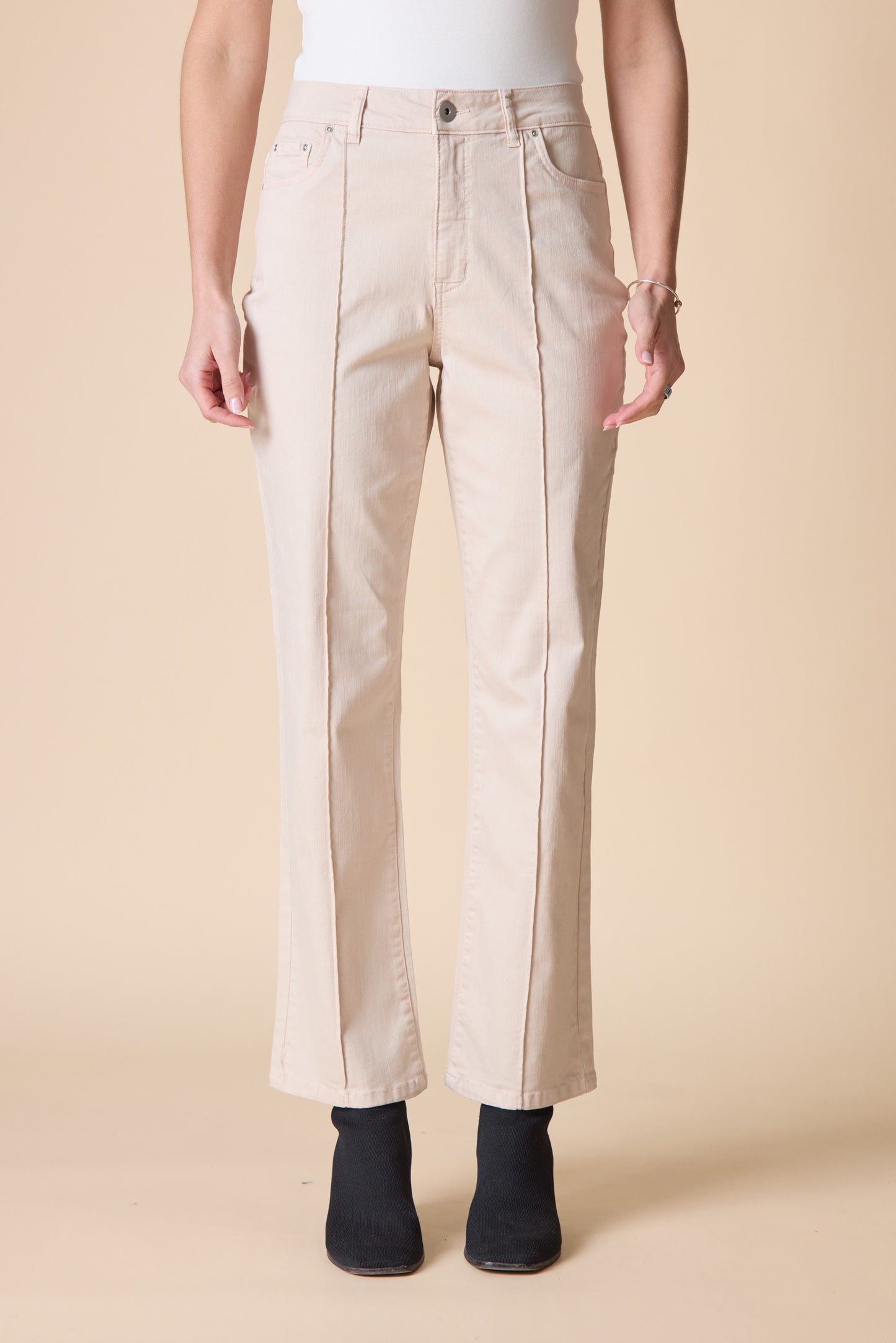 Habitat-H11466-Seamed Flare Pant-Dove - The Coach Pyramids