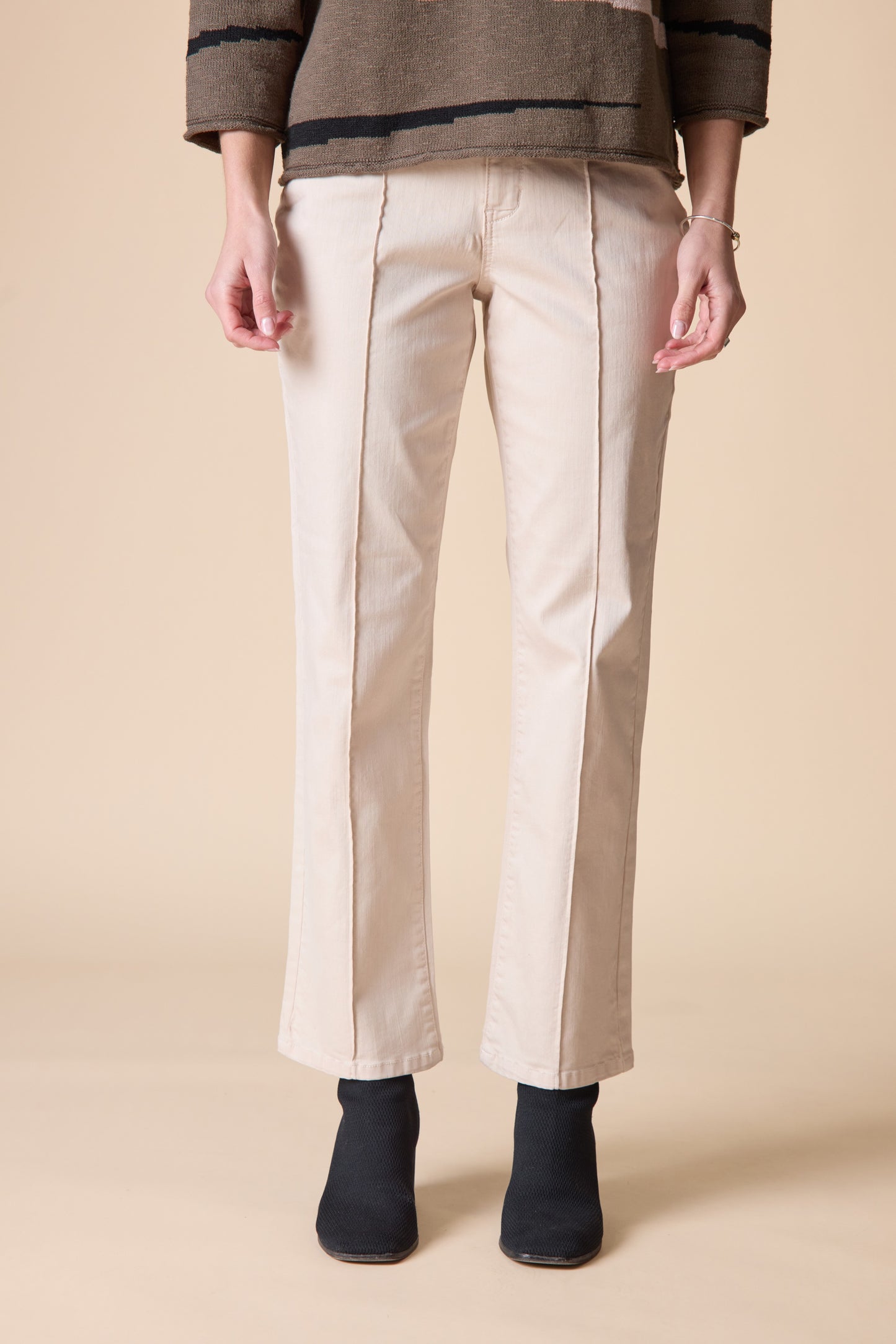 Habitat-H11466-Seamed Flare Pant-Dove - The Coach Pyramids