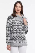 Tribal  Fall/Winter 2023-1193O/3674- Top/Zipper -White - The Coach Pyramids