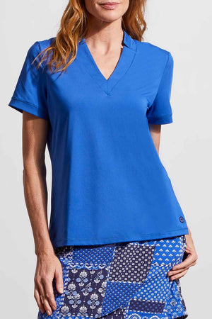 Tribal  Spring/Summer 2024-1217O-3506-Fast Drying Tech Top-Cobalt - The Coach Pyramids