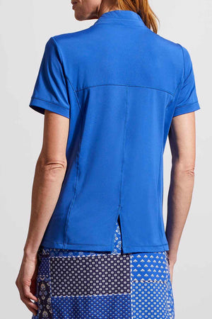 Tribal  Spring/Summer 2024-1217O-3506-Fast Drying Tech Top-Cobalt - The Coach Pyramids