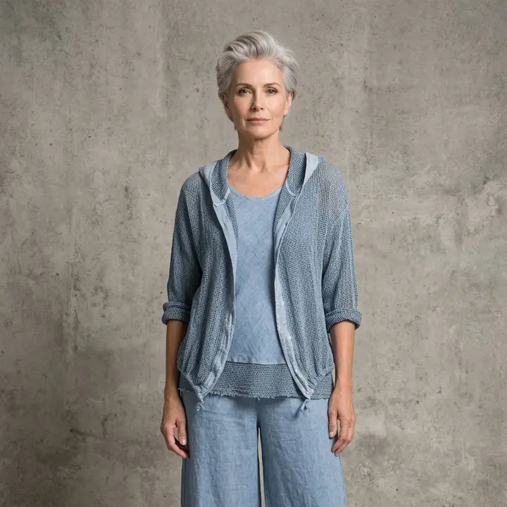 Linen Luv-TP1709-56-French Linen Top-Jeans - The Coach Pyramids