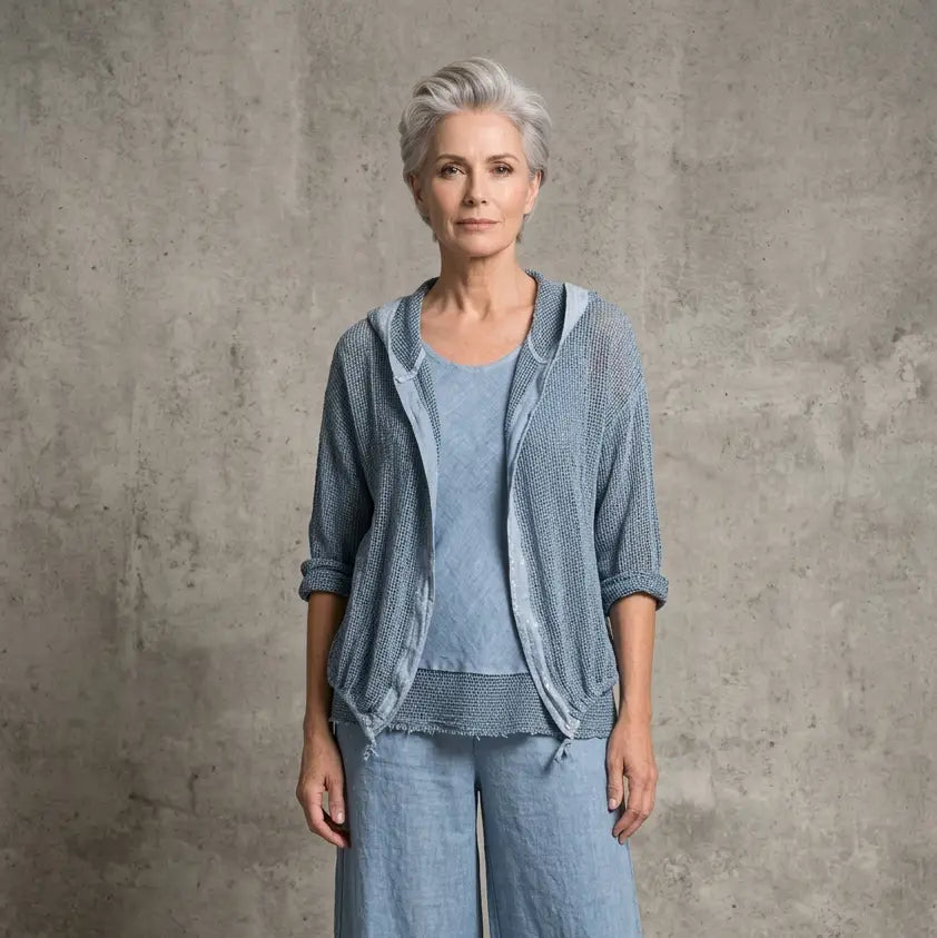 Linen Luv-TP1709-56-French Linen Top-Jeans - The Coach Pyramids