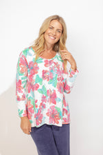 Habitat Escape Spring 2024-E13618-V Neck Tunic-Multi - The Coach Pyramids