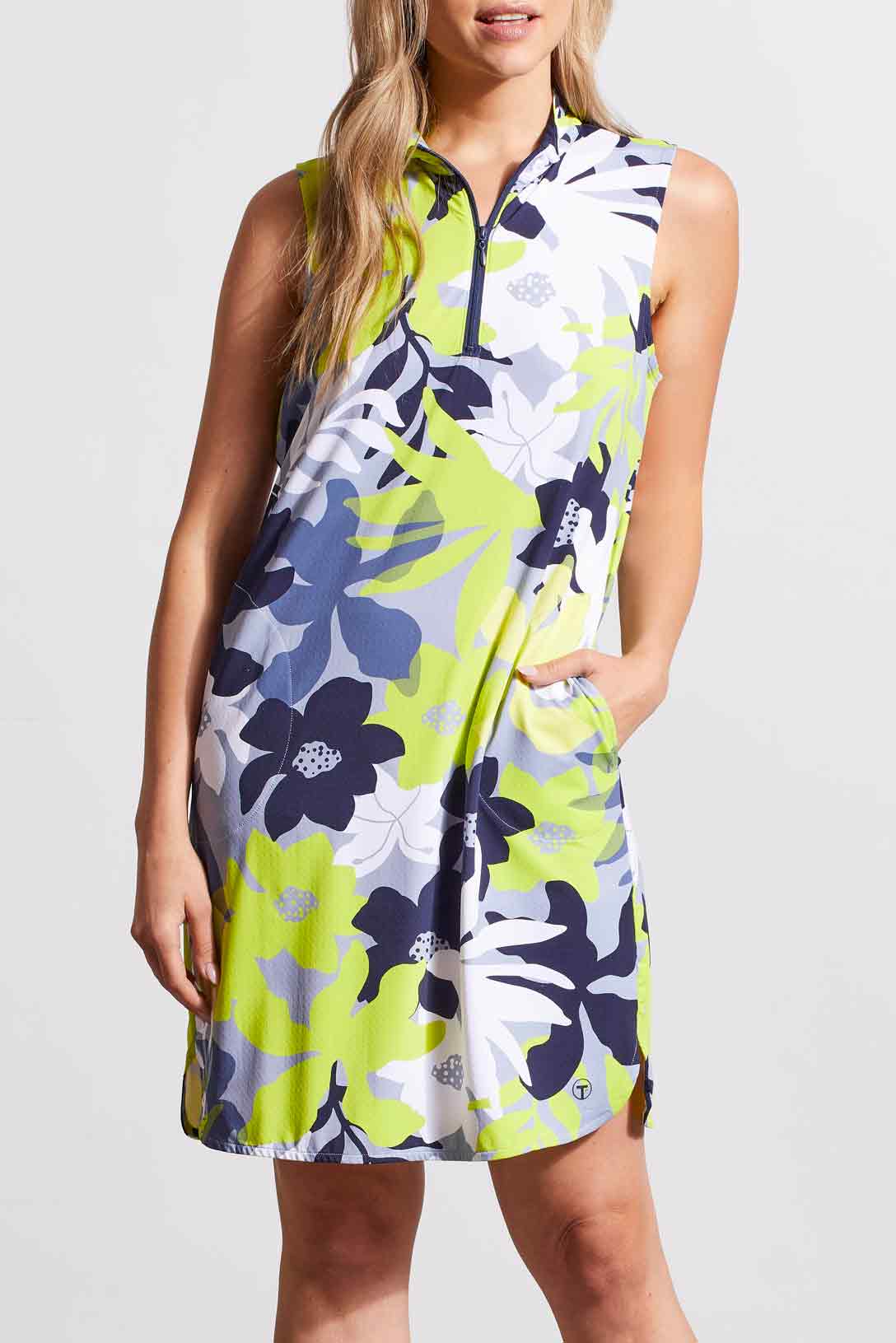 Tribal  Spring/Summer 2024-1371O-3024-Performance Dress-Lime - The Coach Pyramids