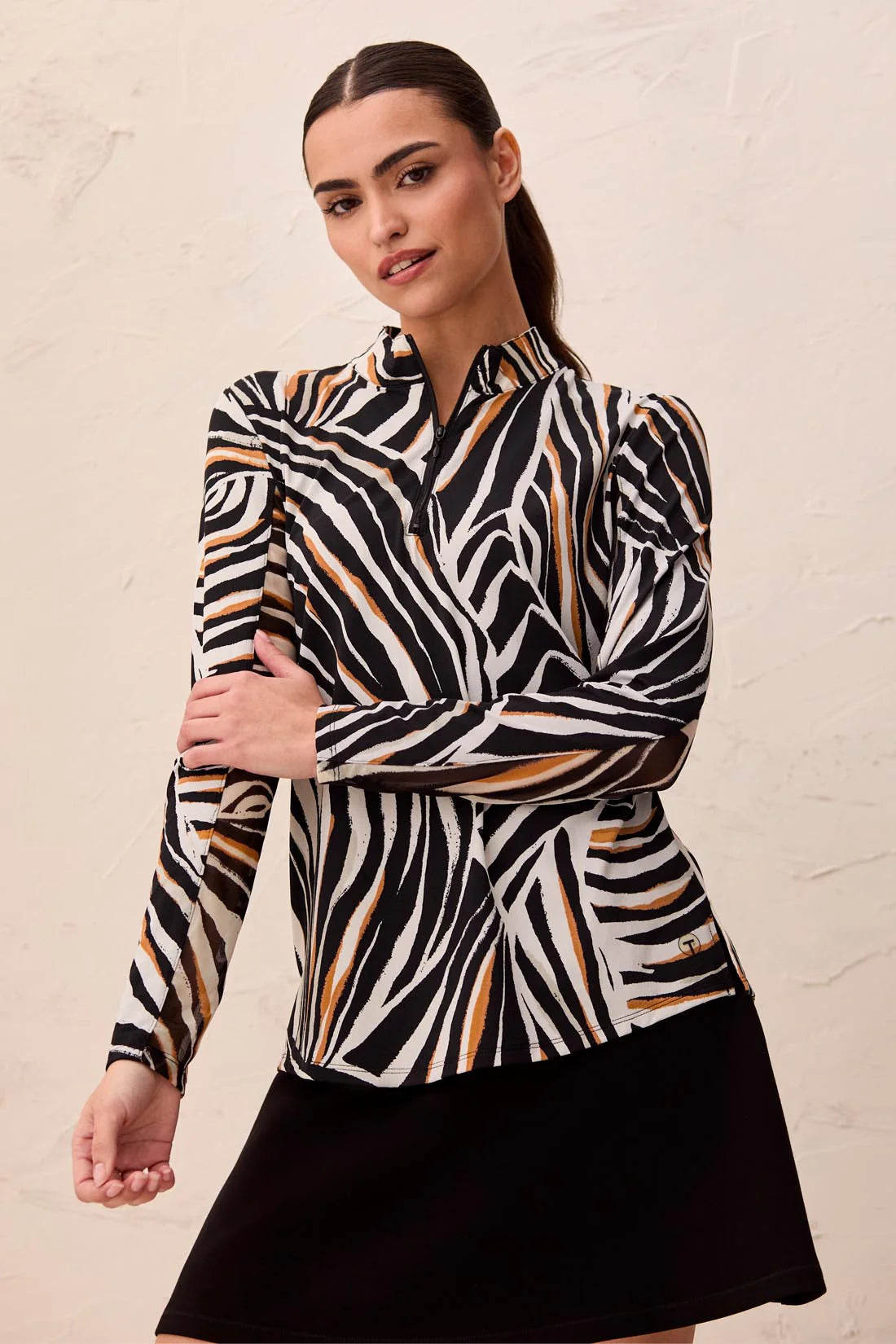 Tribal Performance Long Sleeve Top-1410O-3322-Tuscan Tan - The Coach Pyramids
