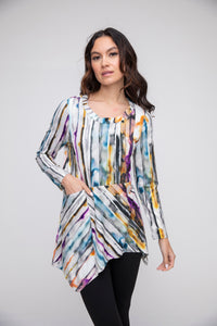 Habitat Liv Fall 2024-L141805-Asymmetrical Tunic-Multi - The Coach Pyramids