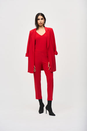 Joseph Ribkoff Fall  2024 -143105F24-Pant- Lipstick Red - The Coach Pyramids