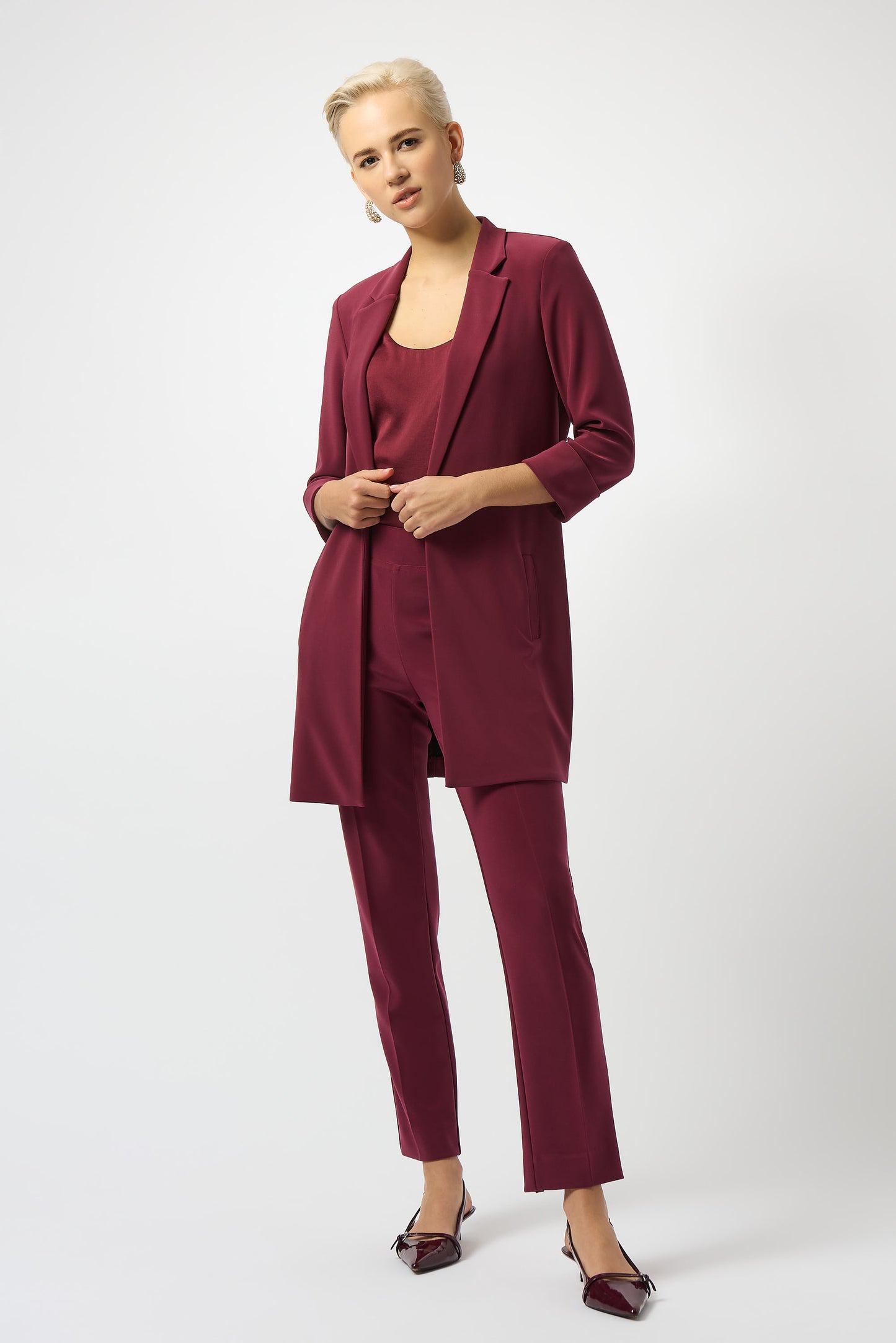 Joseph Ribkoff Fall 2025-143105F25-3799-Pant-Mocha - The Coach Pyramids