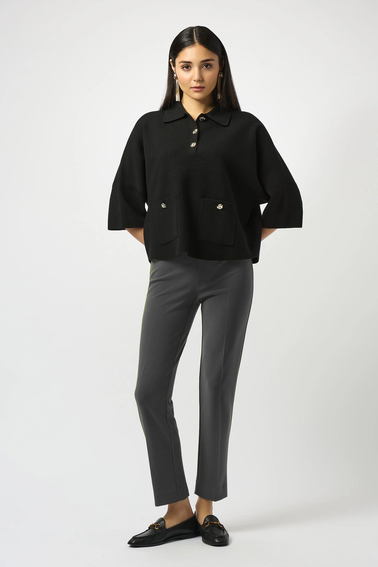 Joseph Ribkoff Fall 2025-143105F25-3923-Pant-Slate - The Coach Pyramids