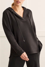 Tribal  Fall/Winter 2023-1446O/3390-Hooded Tunic -Black - The Coach Pyramids