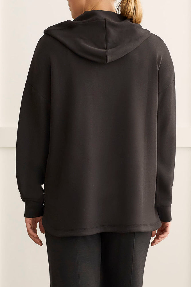 Tribal  Fall/Winter 2023-1446O/3390-Hooded Tunic -Black - The Coach Pyramids