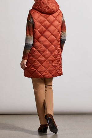 Tribal  Fall/Winter 2023-1449O/3376-REV Hooded Vest -Baked Clay - The Coach Pyramids