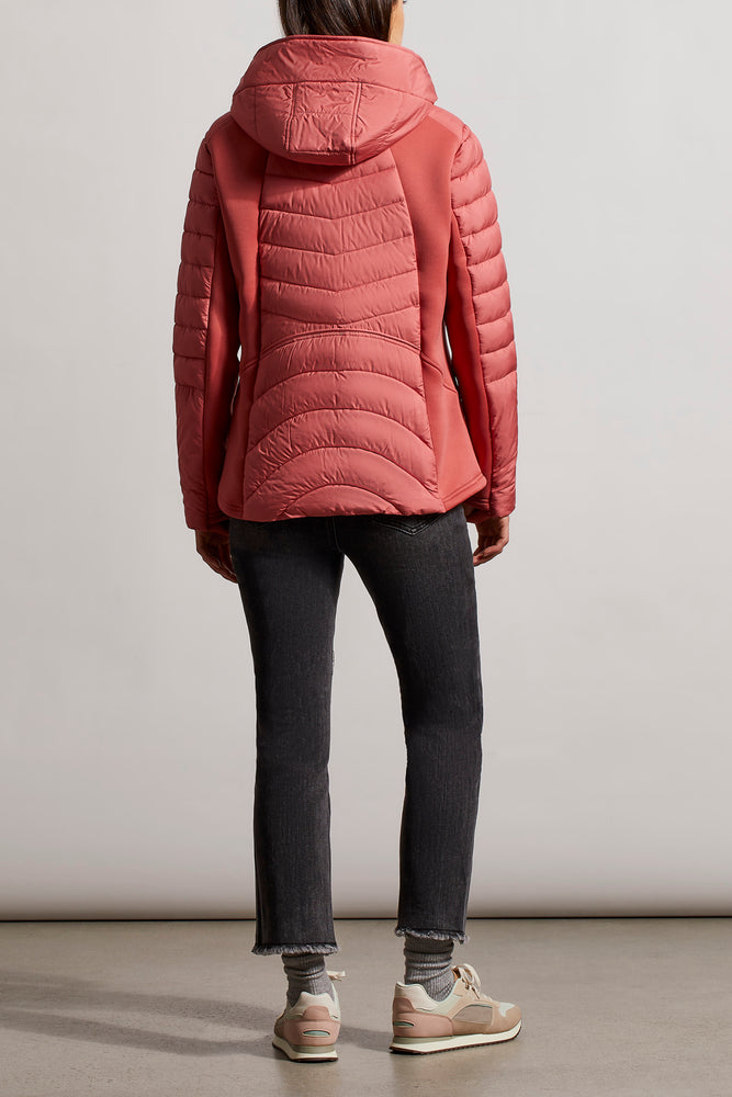 Tribal  Fall/Winter 2023-1454O/3789- Removable Hood Puffer Jacket-Chili Red - The Coach Pyramids