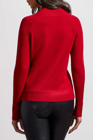 Tribal  Fall/Winter 2023-1481O/835-Funnel Neck Sweater- Earth Red - The Coach Pyramids