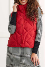 Tribal  Fall/Winter 2023-1499O/3823-Puffer Vest-Earth Red - The Coach Pyramids