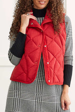 Tribal  Fall/Winter 2023-1499O/3823-Puffer Vest-Earth Red - The Coach Pyramids
