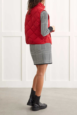 Tribal  Fall/Winter 2023-1499O/3823-Puffer Vest-Earth Red - The Coach Pyramids