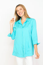 Habitat Spring 2024-H15019S4-Hidden Placket Shirt-Sea Glass - The Coach Pyramids