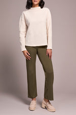 Tribal Fall 2025-1503O-8323-Long Sleeve Funnel Neck Dolman Top-Moon Stone - The Coach Pyramids