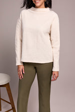 Tribal Fall 2025-1503O-8323-Long Sleeve Funnel Neck Dolman Top-Moon Stone - The Coach Pyramids