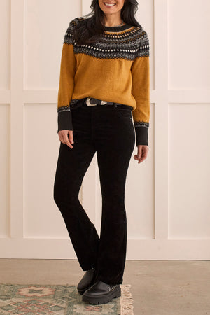 Tribal  Fall/Winter 2023-1504O/3814-Crew NK Sweater-Marigold - The Coach Pyramids