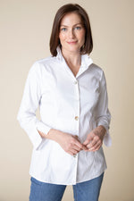 Habitat Fall 2024-H15060-Sculpted Collar Tunic-White