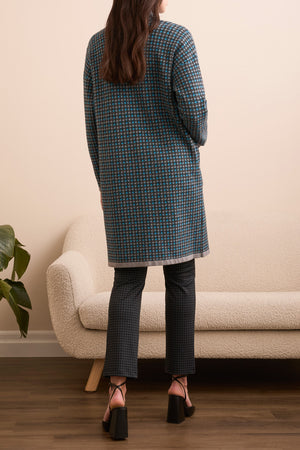 Tribal Fall 2025-1523O-8234-Long Sleeve Coatigan W/Pockets-Charcoal - The Coach Pyramids