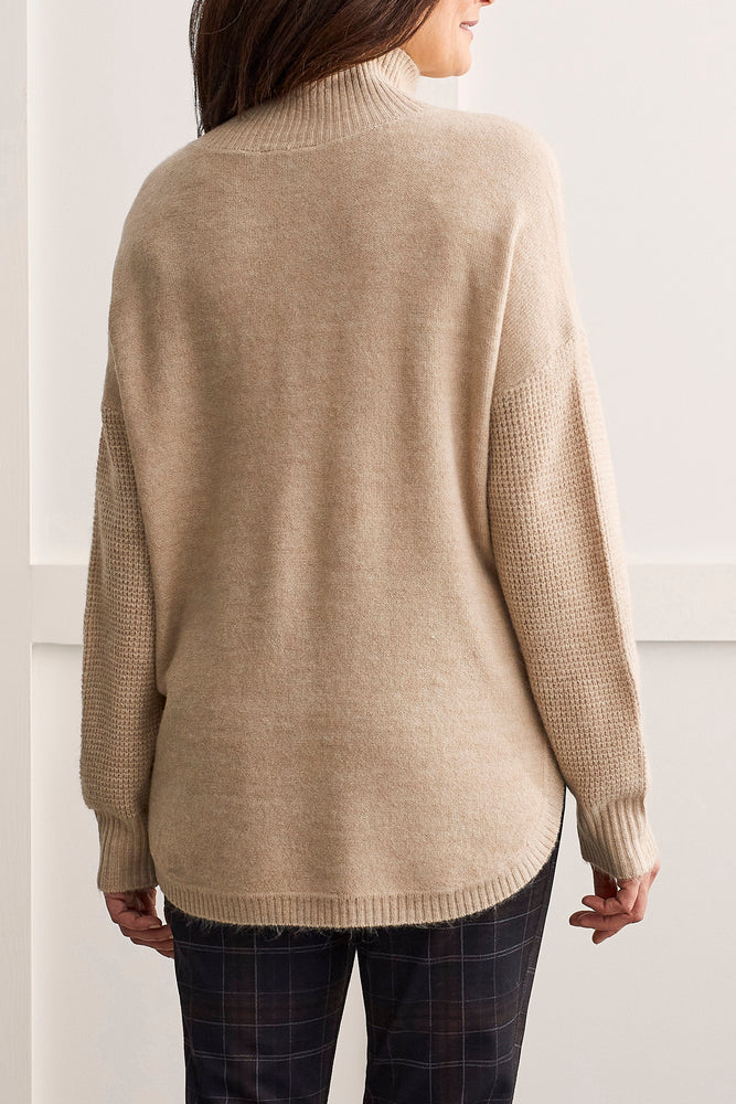 Tribal  Fall/Winter 2023-1528O/3590-Sweater-Oatmeal - The Coach Pyramids