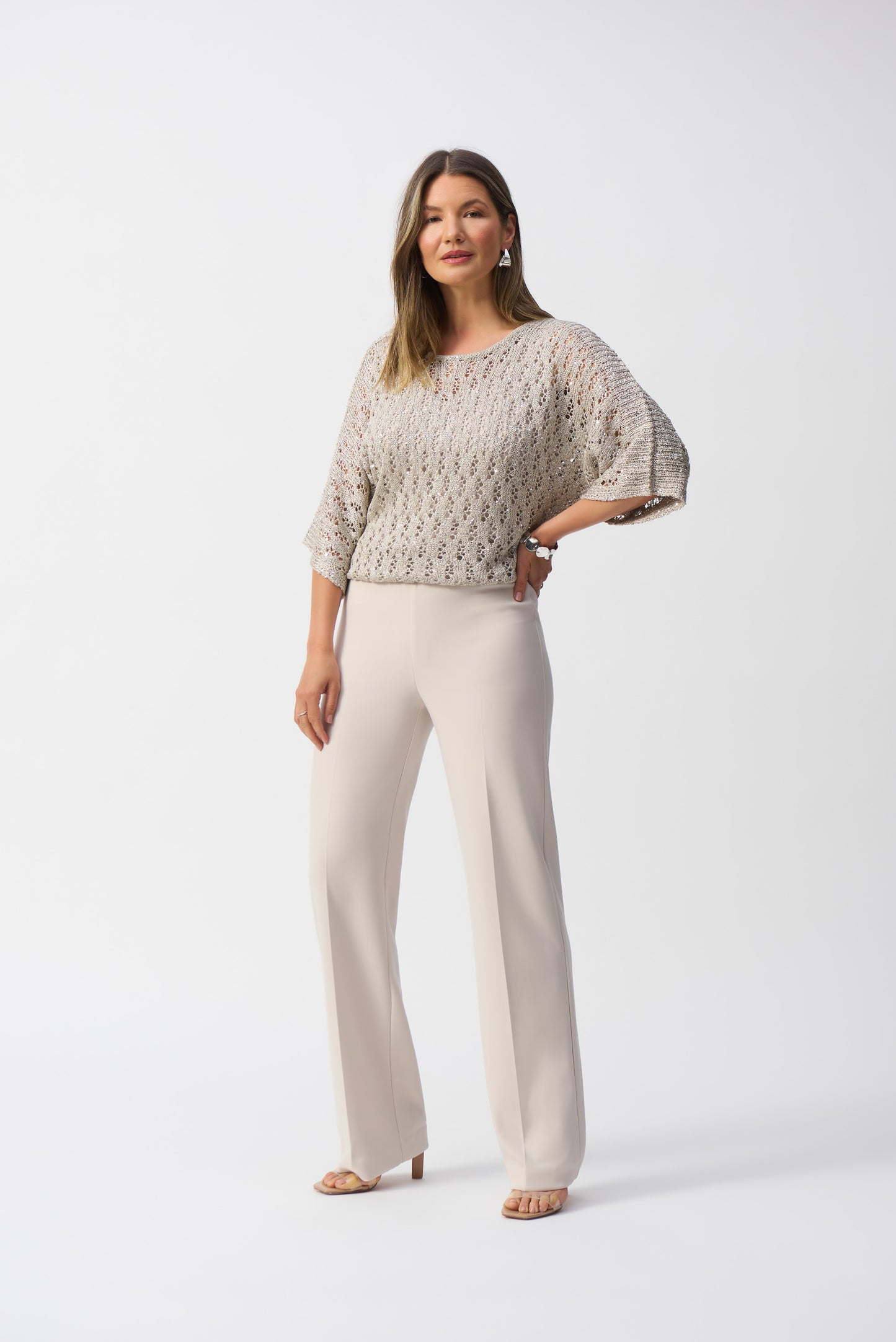 Joseph Ribkoff Spring 2025-153088S25-4375-Pant-Quartz - The Coach Pyramids