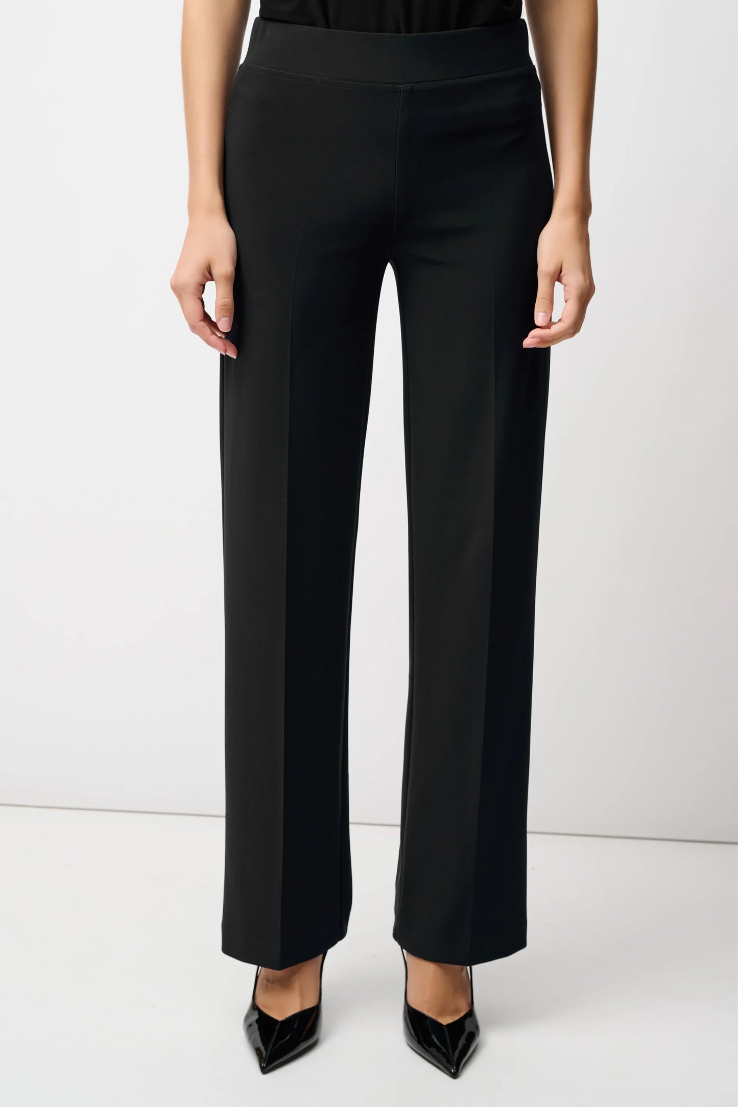 Joseph Ribkoff - 153088 - 11 - Wide Leg Pant - Black -2026 - The Coach Pyramids