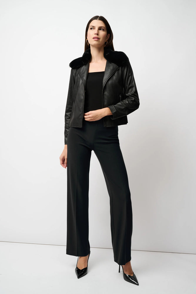 Joseph Ribkoff - 153088 - 11 - Wide Leg Pant - Black -2026