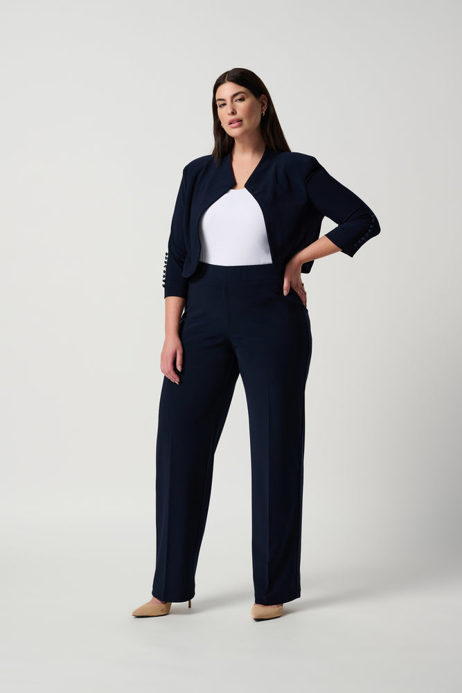 Joseph Ribkoff - 153088 - 2116 - Wide Leg Pant - Navy - 2026