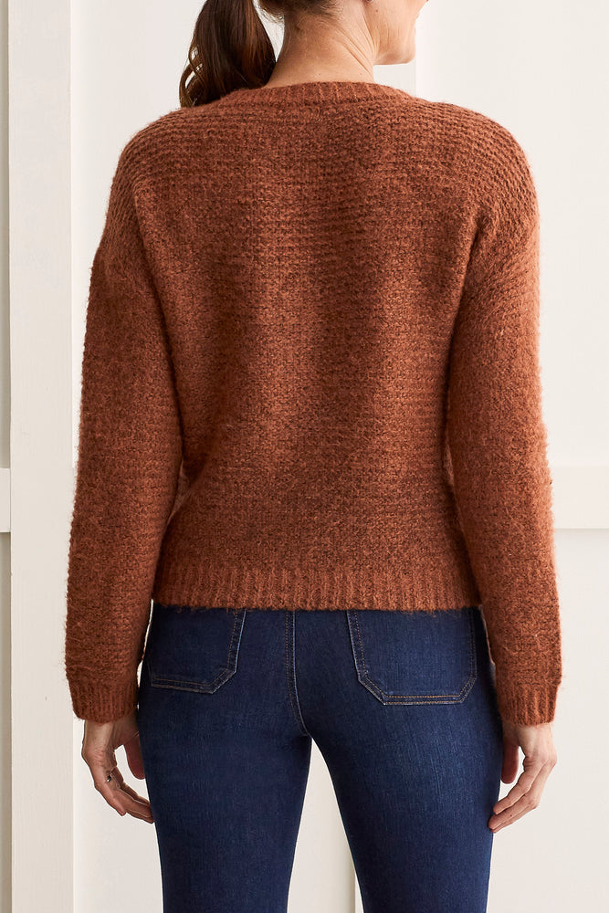 Tribal  Fall/Winter 2023-1540O/3621-Sweater Cardigan-Copper - The Coach Pyramids