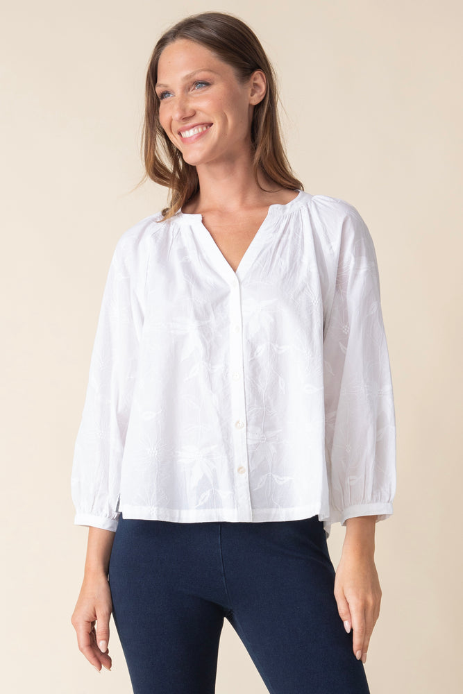 Habitat Spring/Summer 2025-H15500-Romance Shirt-White