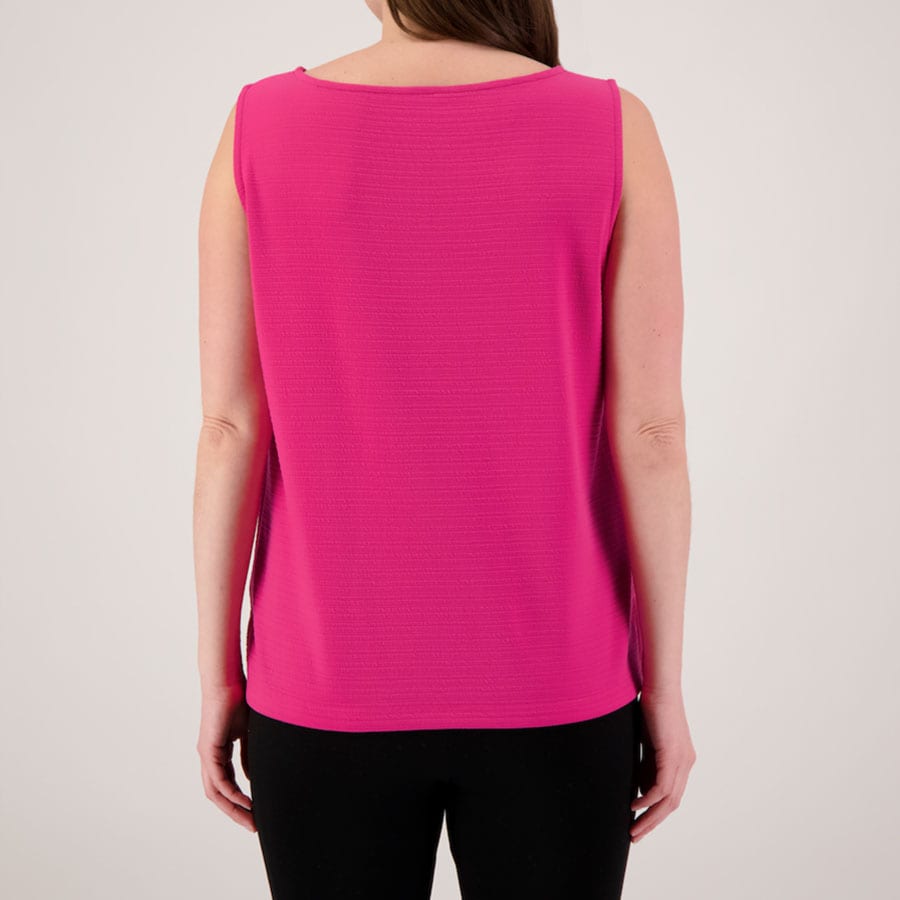 Multiples-Spring/Summer 2025-M15405TM-Scoop Neck Stripe Tank Top-Fuchsia - The Coach Pyramids