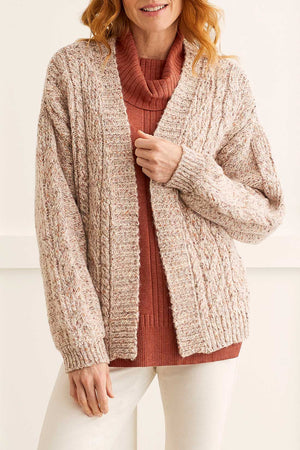 Tribal  Fall/Winter 2023-1557O/3844-Cardigan-Oyster - The Coach Pyramids