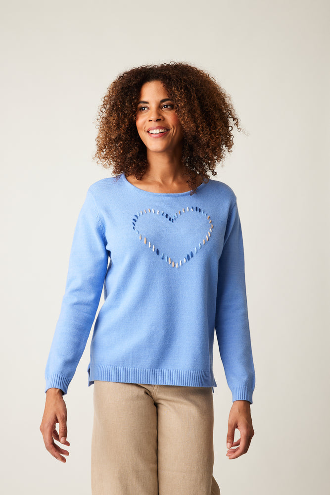 Parkhurst- Fall/Winter 2024-15705-2TB-Maryam Heart Sweater-Denim Combo