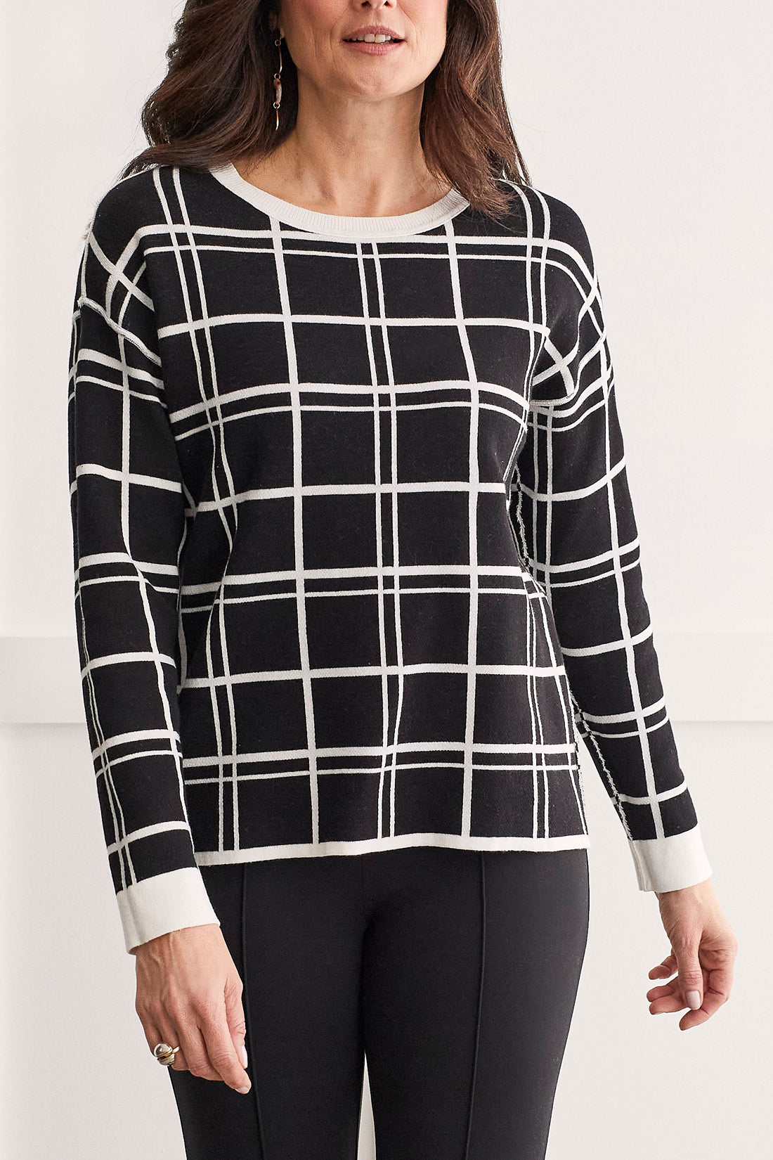 Tribal  Fall/Winter 2023-1597O/576-RV Sweater-Cream - The Coach Pyramids