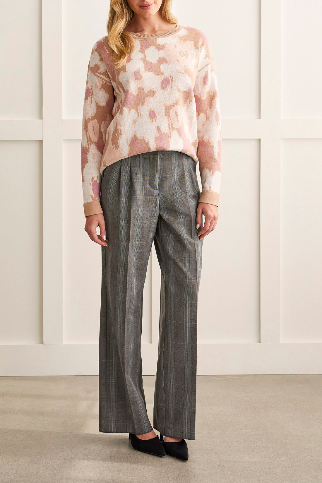 Tribal  Fall/Winter 2023-1597O/576-RV Sweater-Rose Pink - The Coach Pyramids