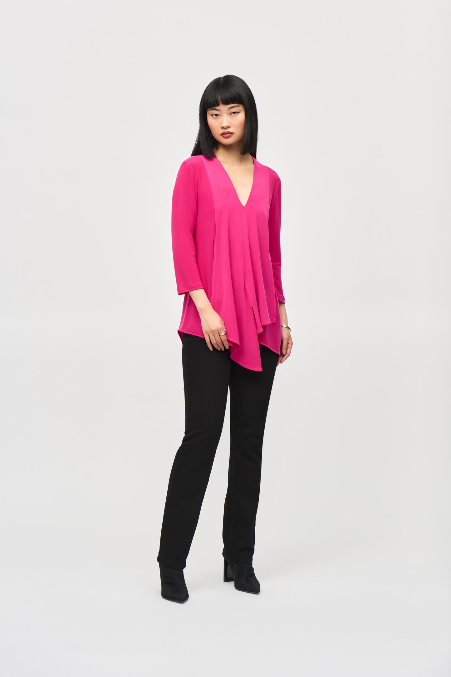 Joseph Ribkoff Fall  2024 -161066F24-Tunic- Pink Punch - The Coach Pyramids