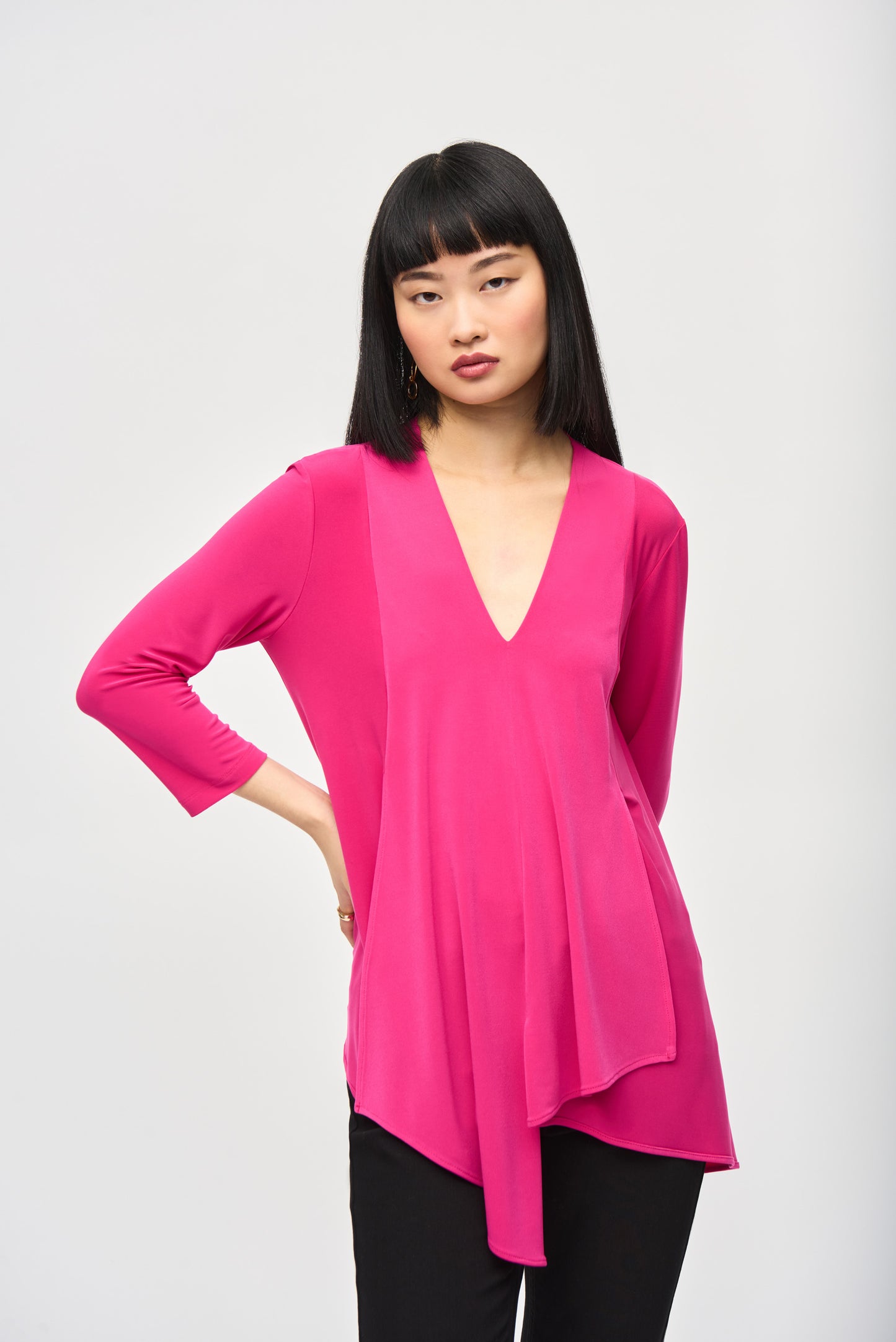 Joseph Ribkoff Fall  2024 -161066F24-Tunic- Pink Punch - The Coach Pyramids