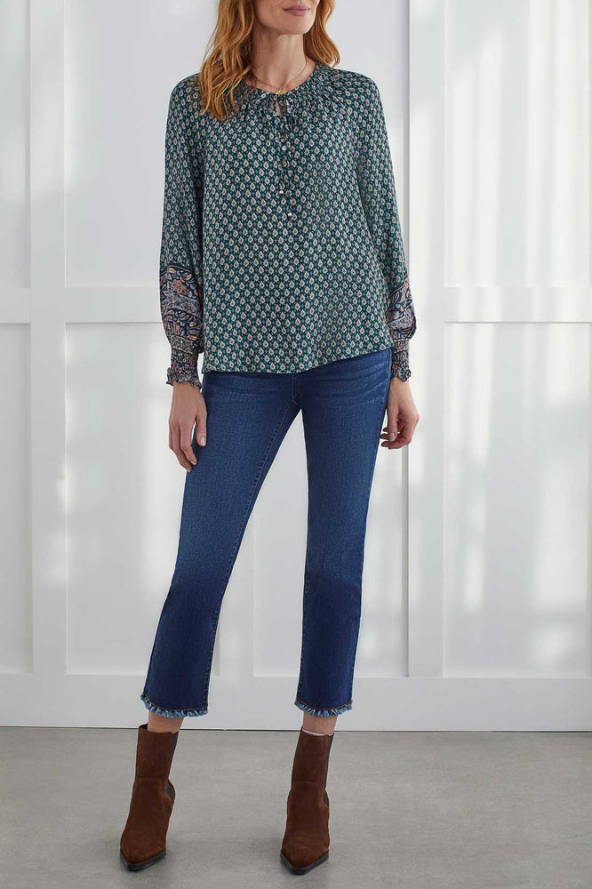 Tribal  Fall/Winter 2023-1610O/4438- Blouse -Evergreen - The Coach Pyramids