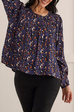 Tribal  Fall/Winter 2023-1617O/3853-Blouse -Sapphire - The Coach Pyramids